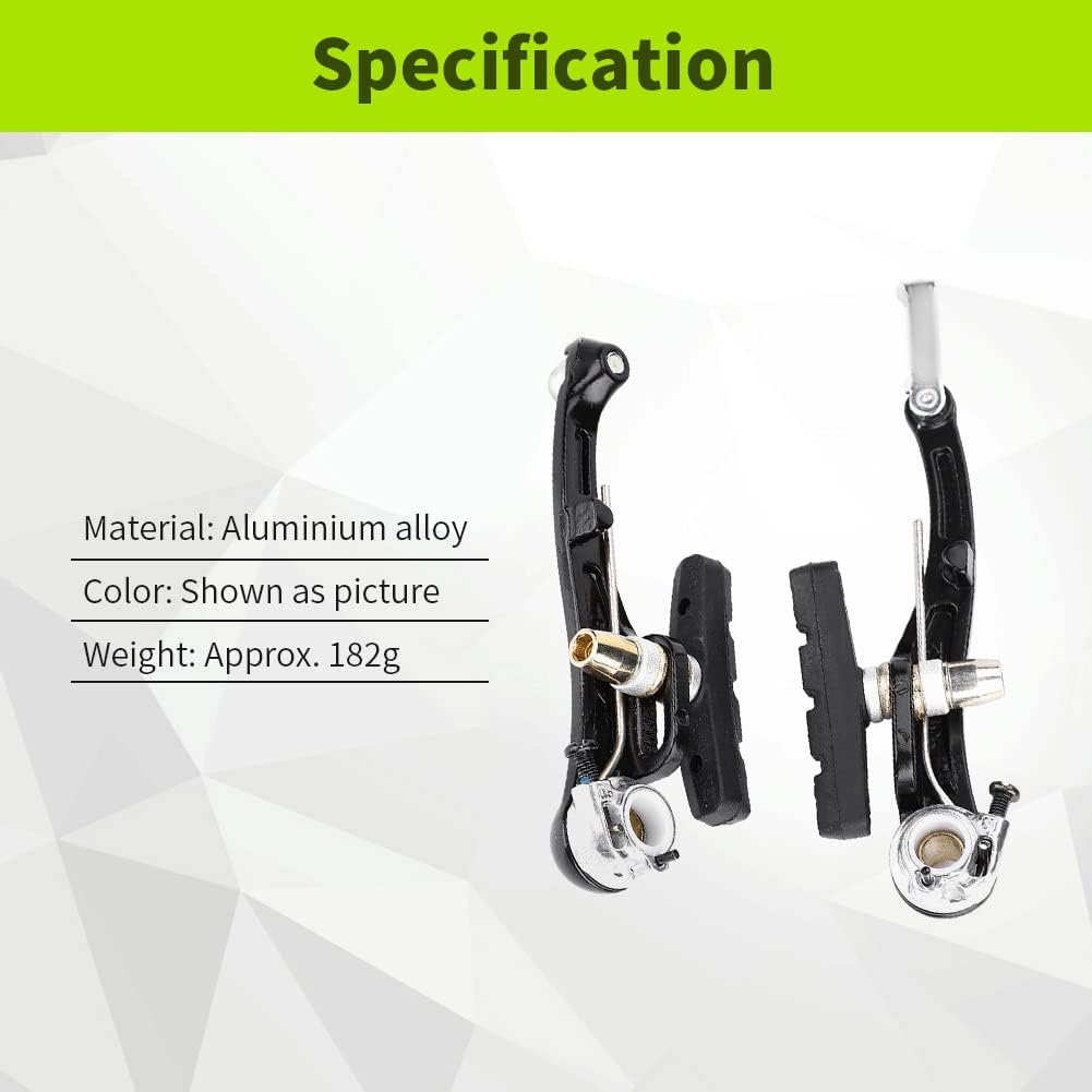 Bicycle Brake Set, Aluminium Alloy V Shape Dual-Pivot Mountain Bike Calipers Set Bike Brake Accessory Bicycles and Spare Parts Schwinn Tricycle Parts V Brake Bike Brakes